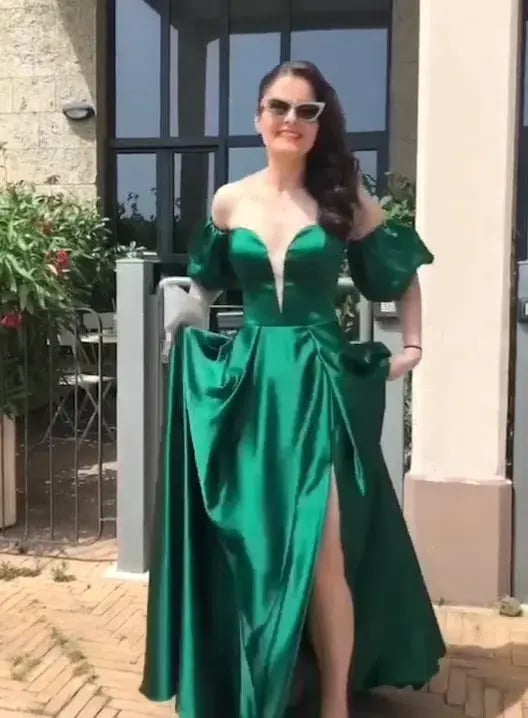 Sherri Hill 55253 Long Gown Emerald Size 10 photo 2