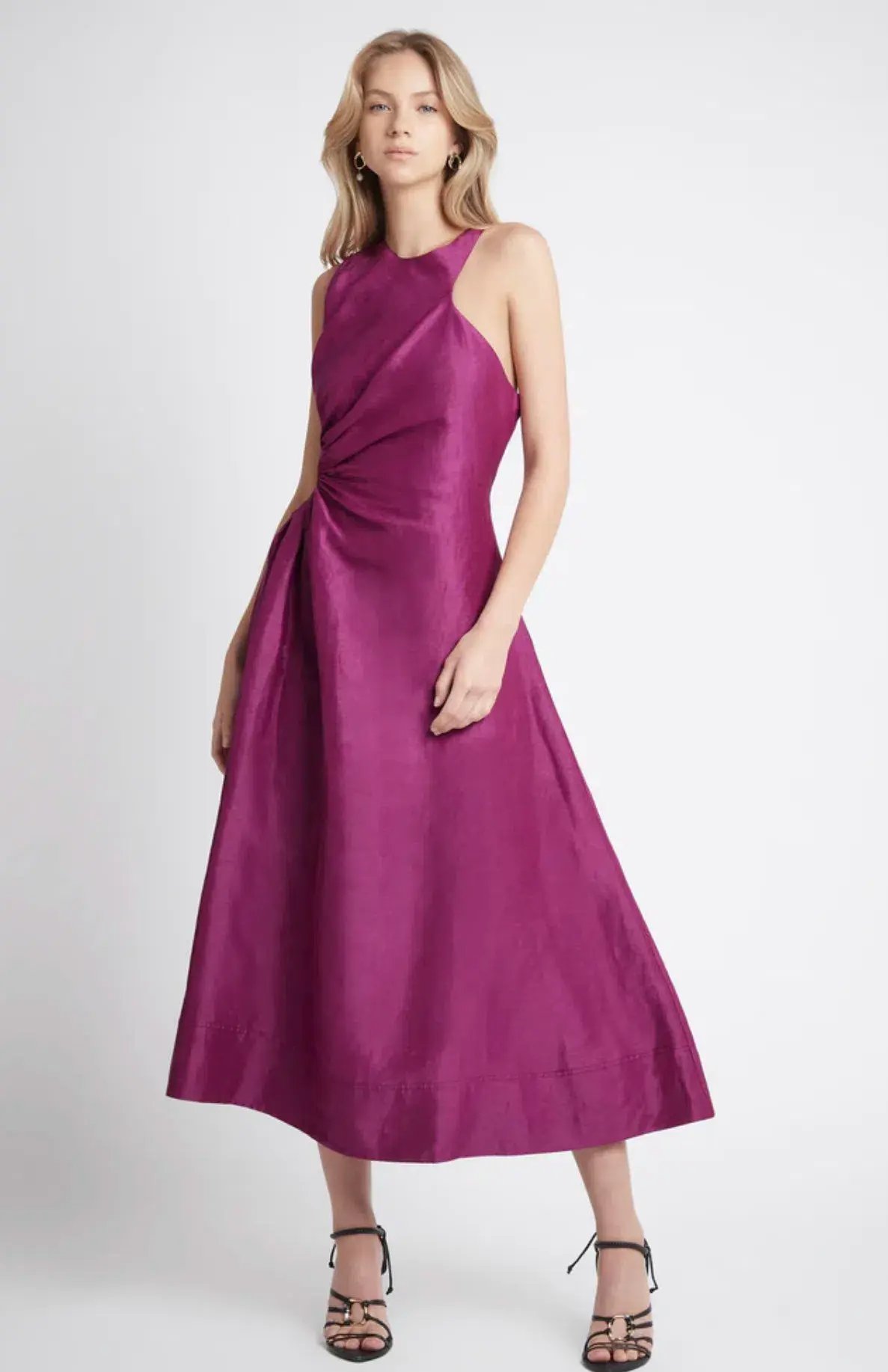 Aje Chateau Cut Out Dress Fuchsia Size 8 photo 2