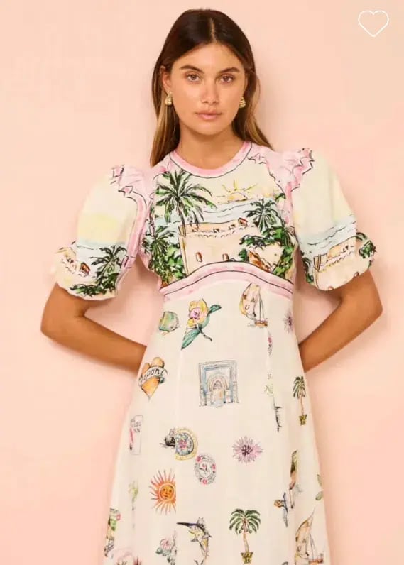 Alemais Sunset Midi Dress Multi Print  Size 12 photo 5