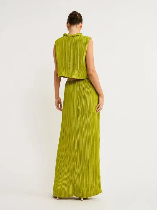 Rachel Gilbert Ziara Top and Skirt Set Green Size 18 photo 3