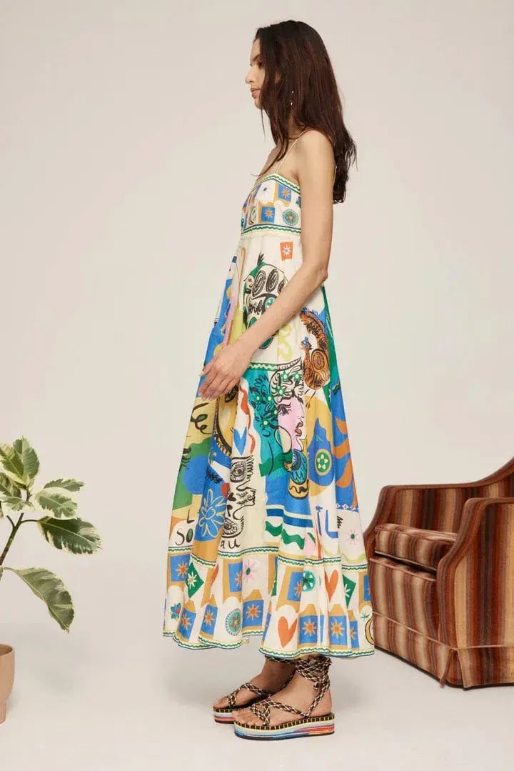 Alemais Soleil Sundress Cream Print Size 8 photo 3