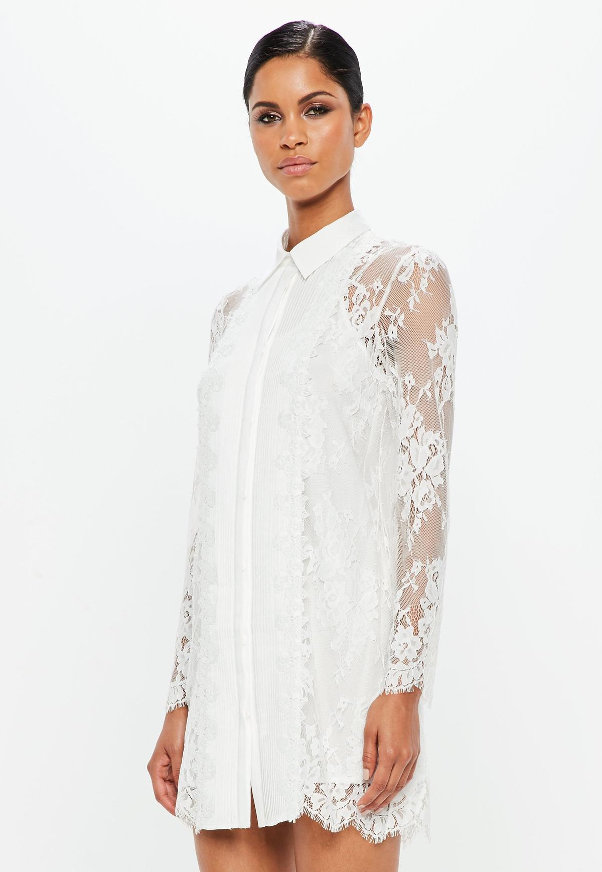 Peace & Love Lace Shirt Dress photo 4