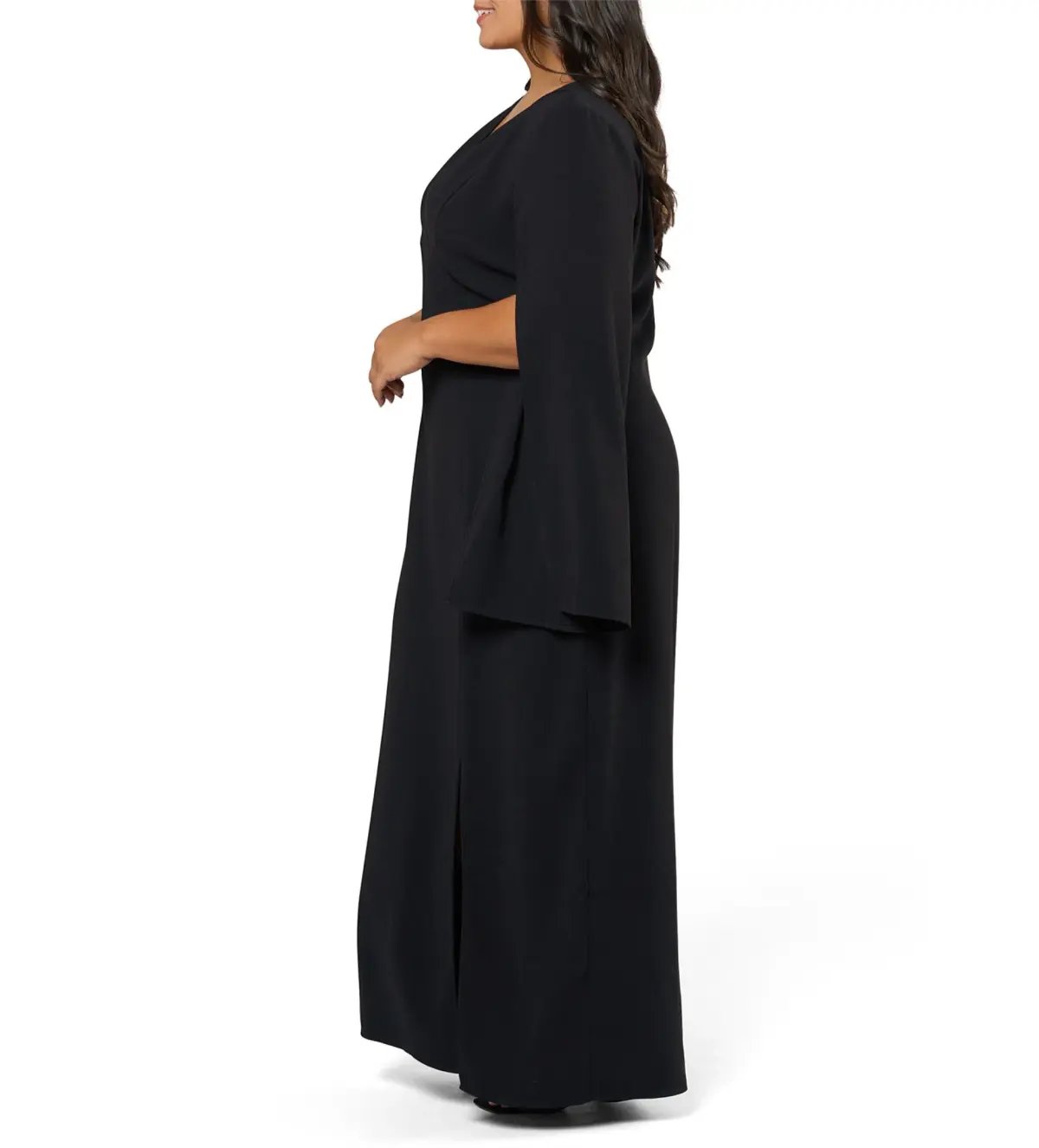Curve Project Main Character Cape Maxi Dress Black by Pink Dusk Size 16 photo 3