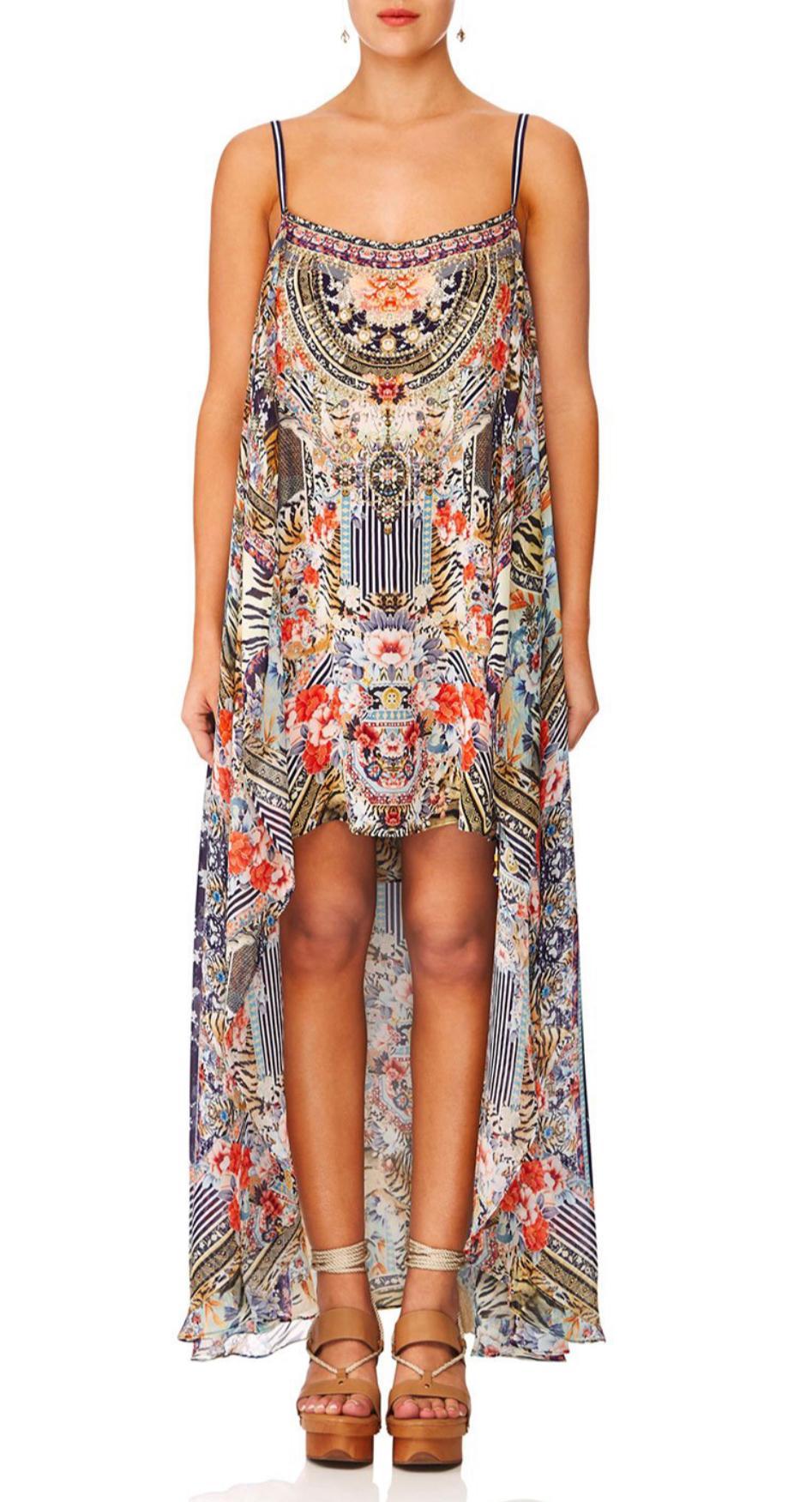Cam mini dress W long overlay photo 2