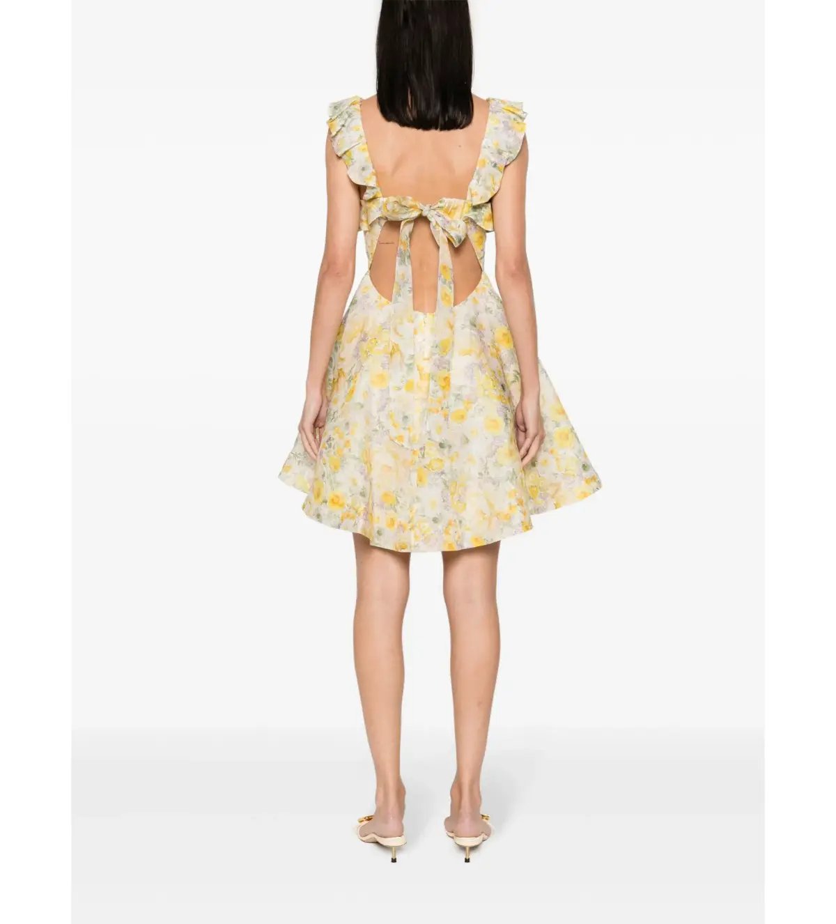 Zimmermann Harmony Frilled Mini Dress in Citrus Garden Print Size o / AU 8 photo 3