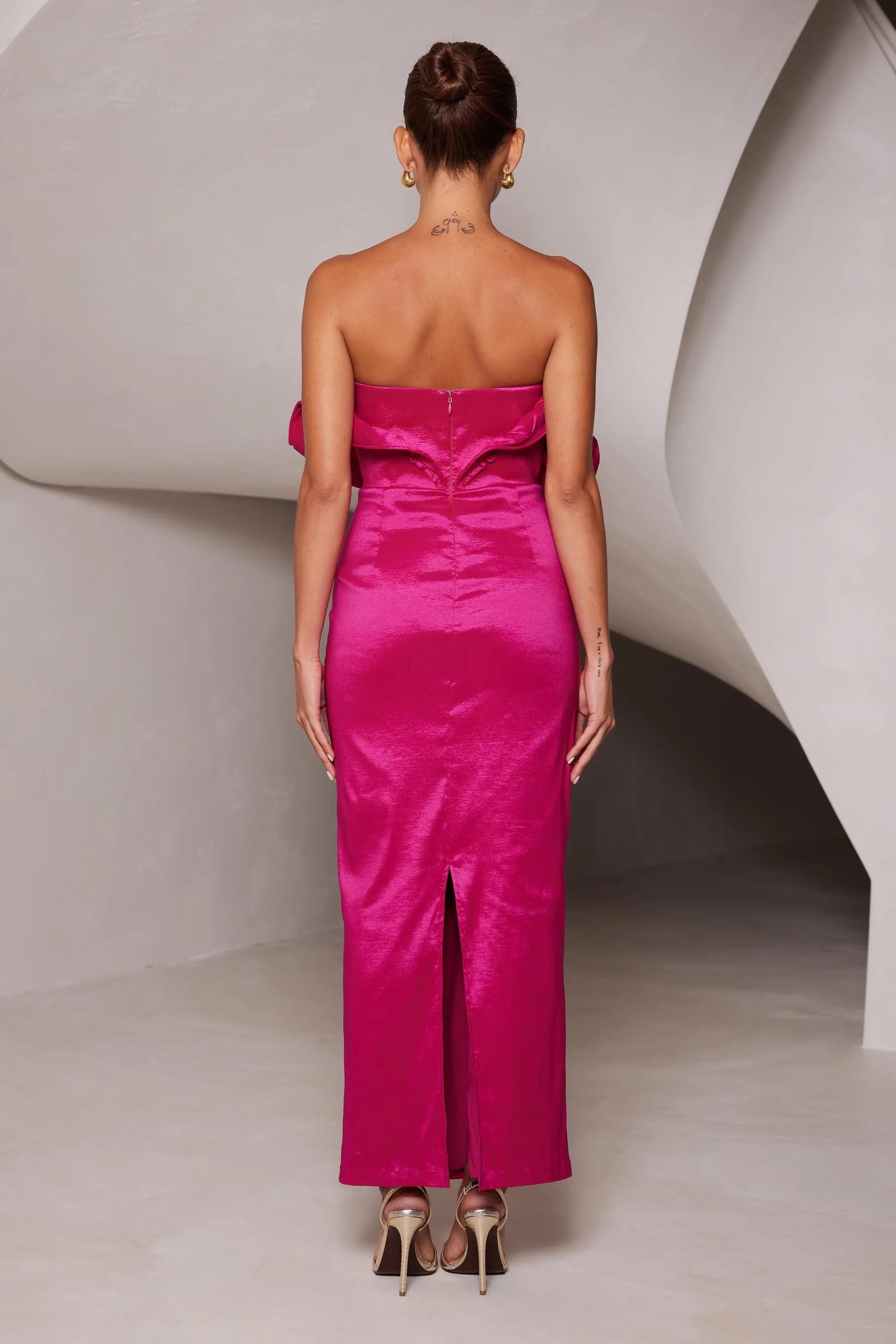 ELLE ZEITOUNE MILES DRESS - RASPBERRY photo 5