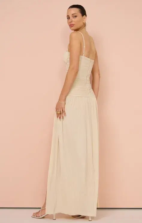 Manning Cartell Double Time Pleat Dress Nougat Size 8 photo 4