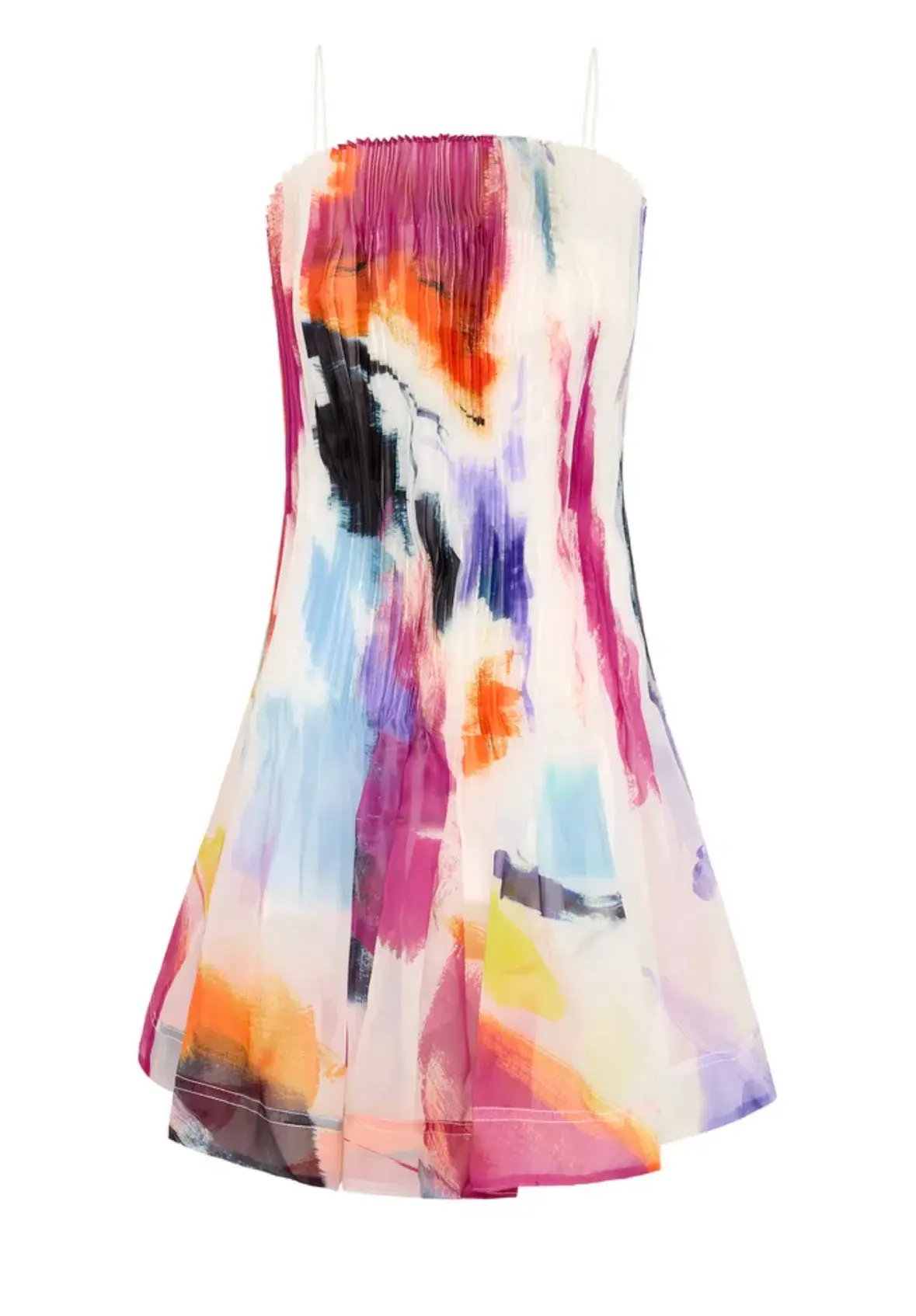 Aje Celestial Pleated Mini Dress Multi-colored Size AU 6 photo 4