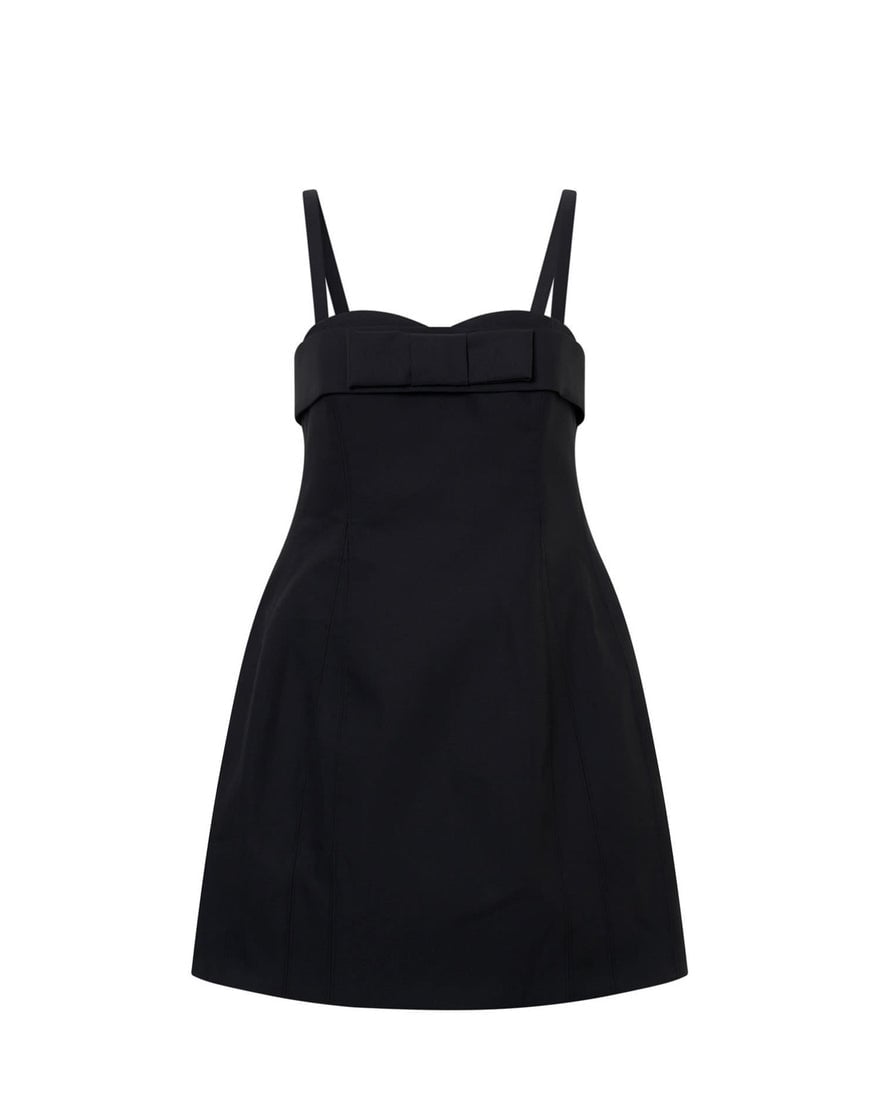 Oroton Bodice Detail Mini Dress In Black photo 2