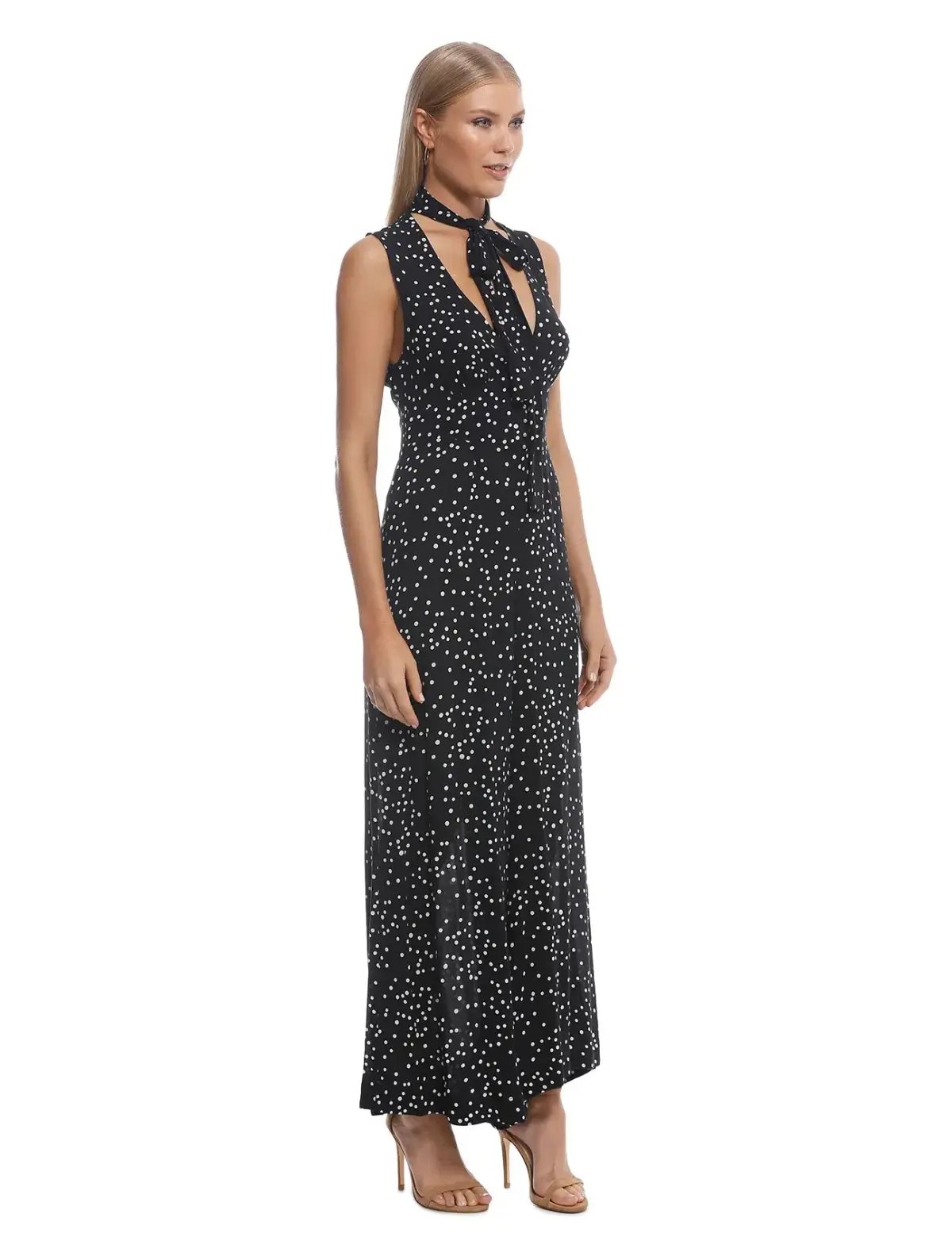 Zimmermann Polkadot Jumpsuit Black Print Size 1/ AU 10 photo 2