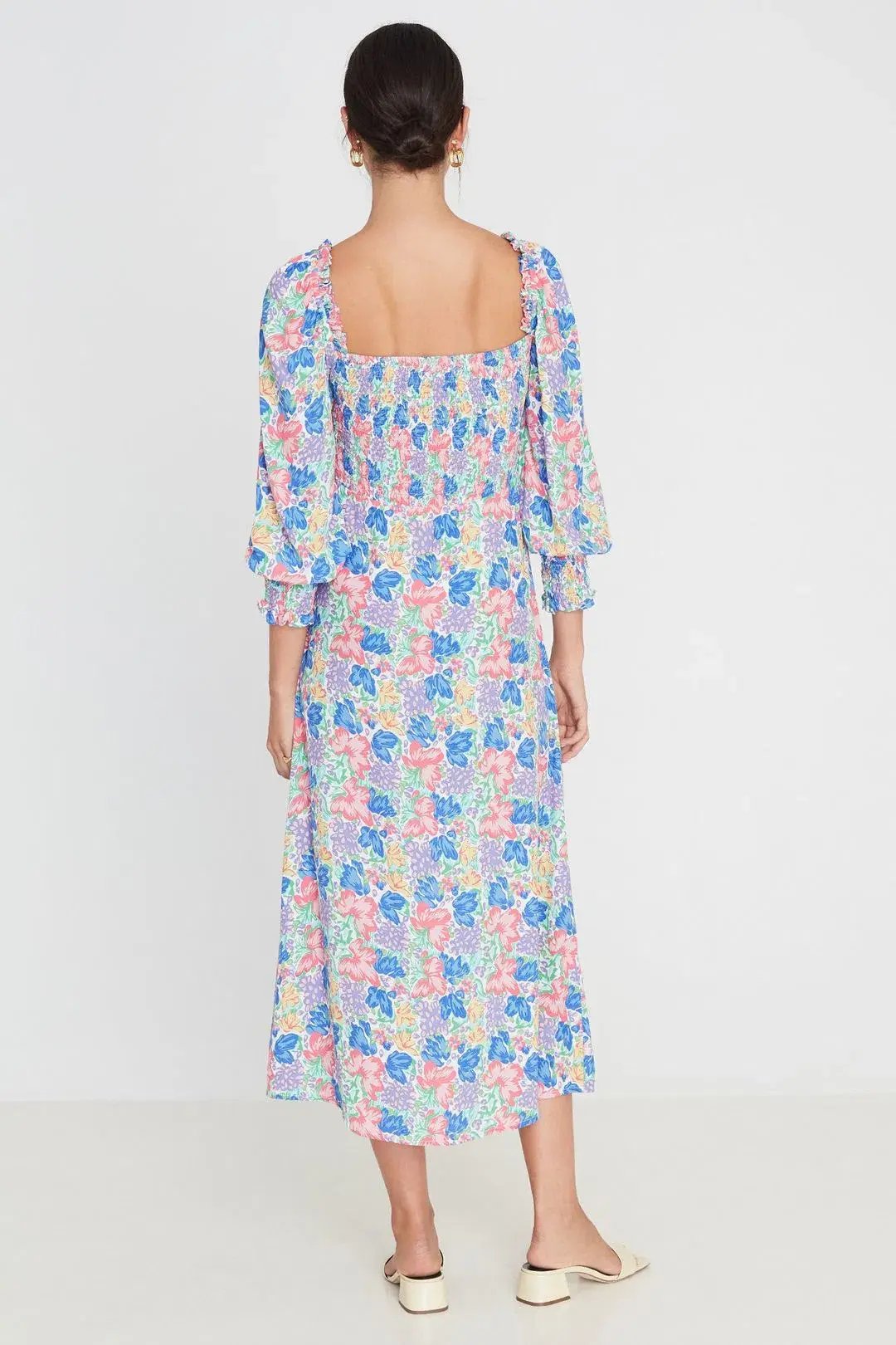 Faithfull the Brand The Mathilde Midi Dress Jemima Floral Size 14 photo 3