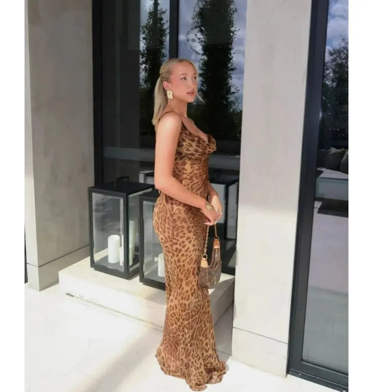 Rat & Boa Valentina Dress in Leopard Print Size M / AU 10 photo 3