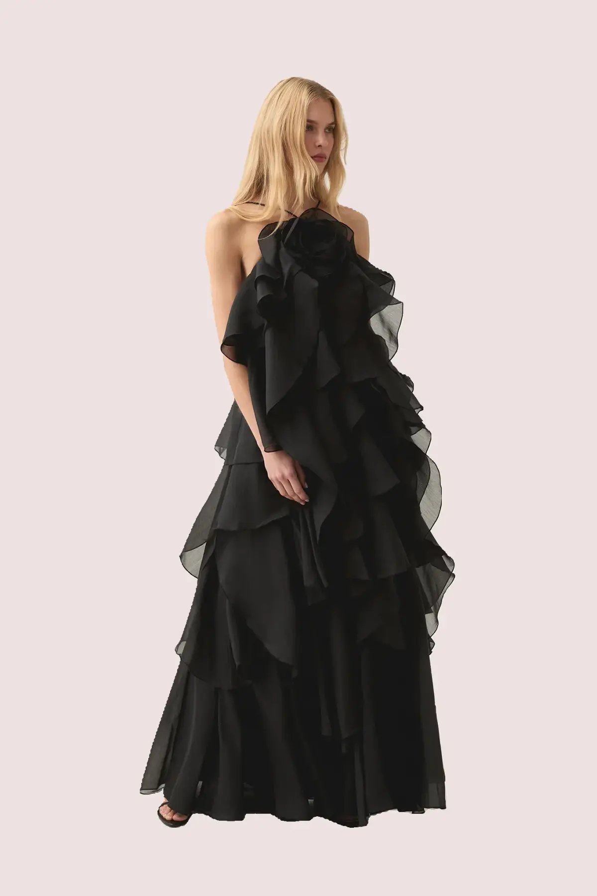 Aje Pandorea Black Maxi Dress Size 10 photo 3
