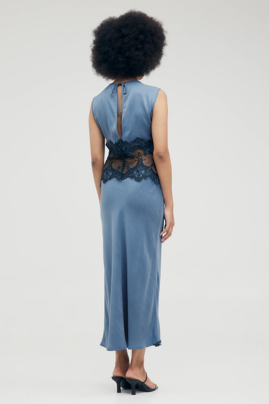 Third Form Visions Lace Trim Tank Dress - Sapphire photo 3