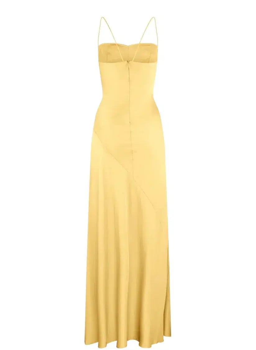 HNTR the Label Gaia Gown in Gold Sun Size S/AU8 photo 3