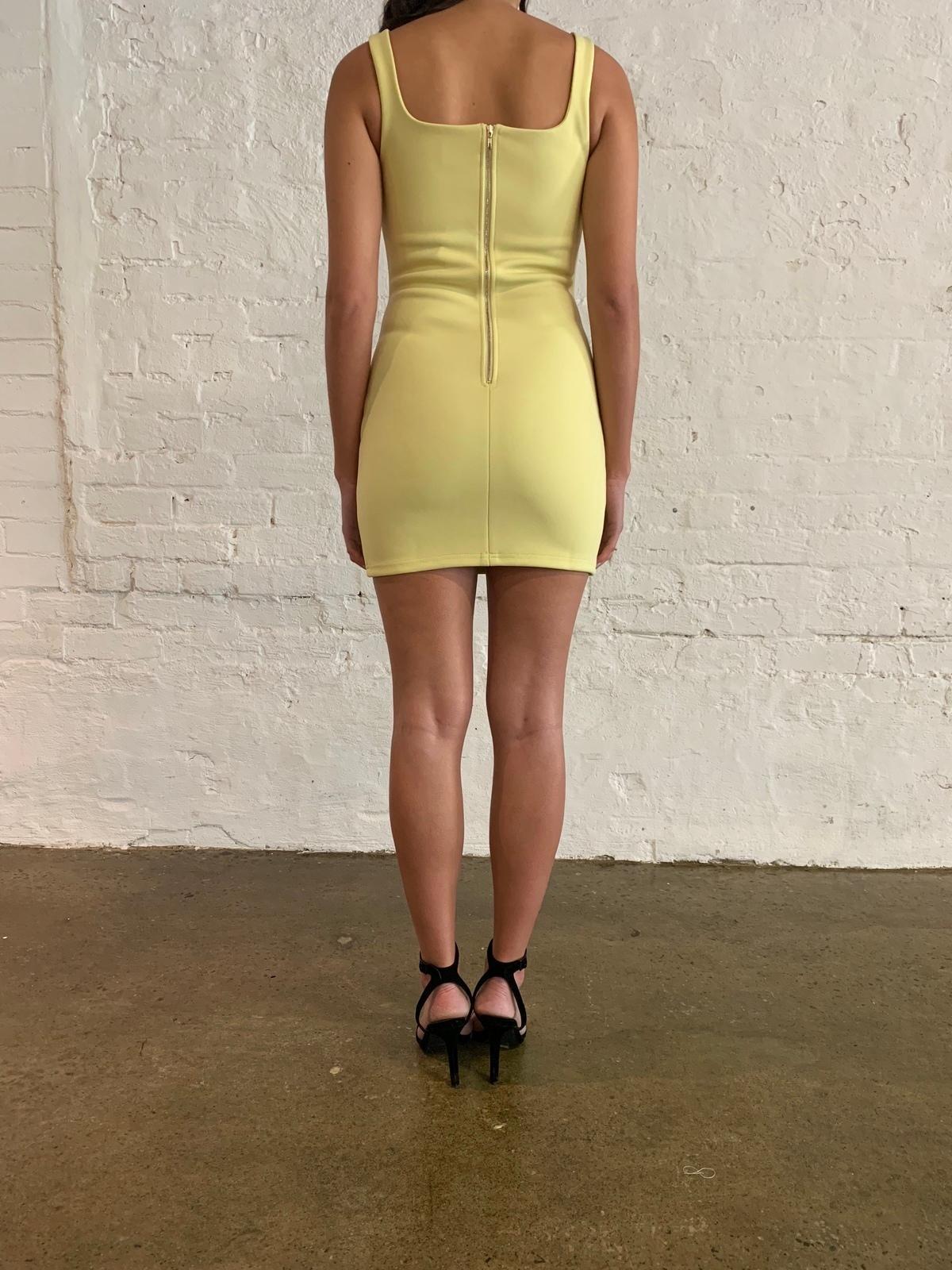 By Nicola Love Letters Mini Dress Yellow Size 10 photo 2