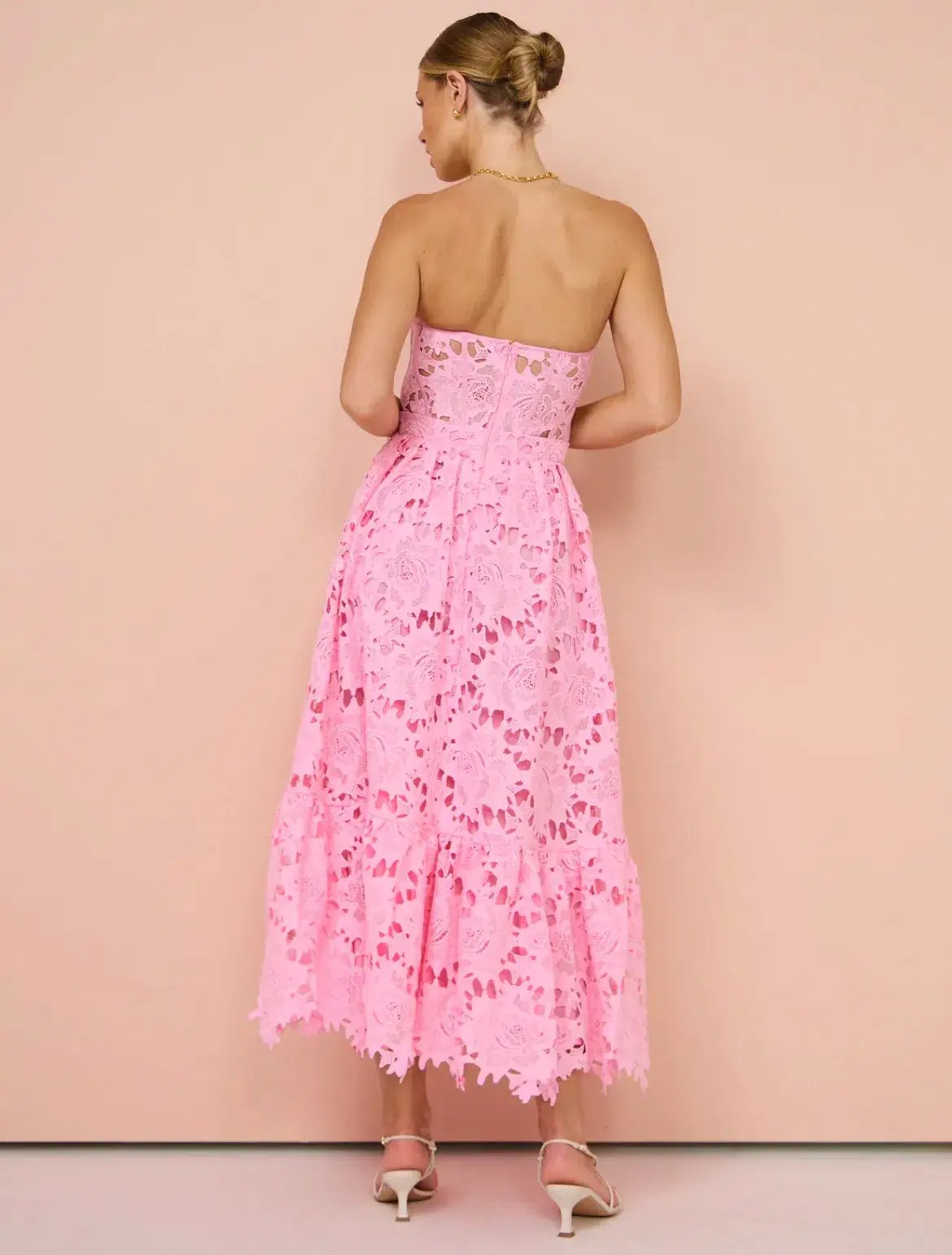 Leo Lin Emilia Bustier Dress Pink Size AU 14 photo 2