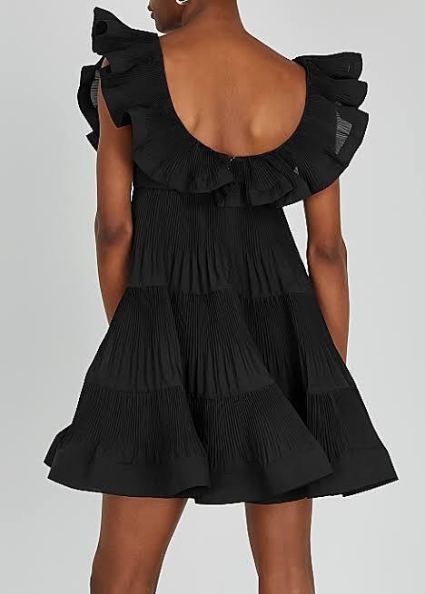 Zimmermann The Lovestruck pleated minidress Black Size 6 photo 2