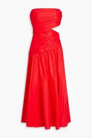 Zimmermann Lyre Strapless Red Dress - Size 0 photo 2