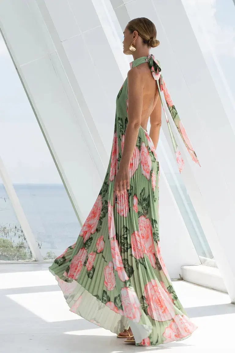 L'Idee Olympia Gown Midi Fleur Rose Size AU 10 photo 3