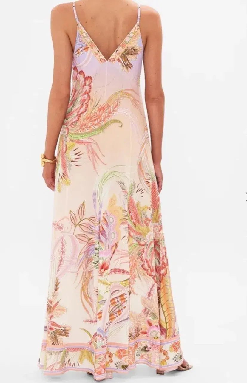 Camilla Button Front Slip Dress Cosmic Tuscan Size XS (8) photo 2