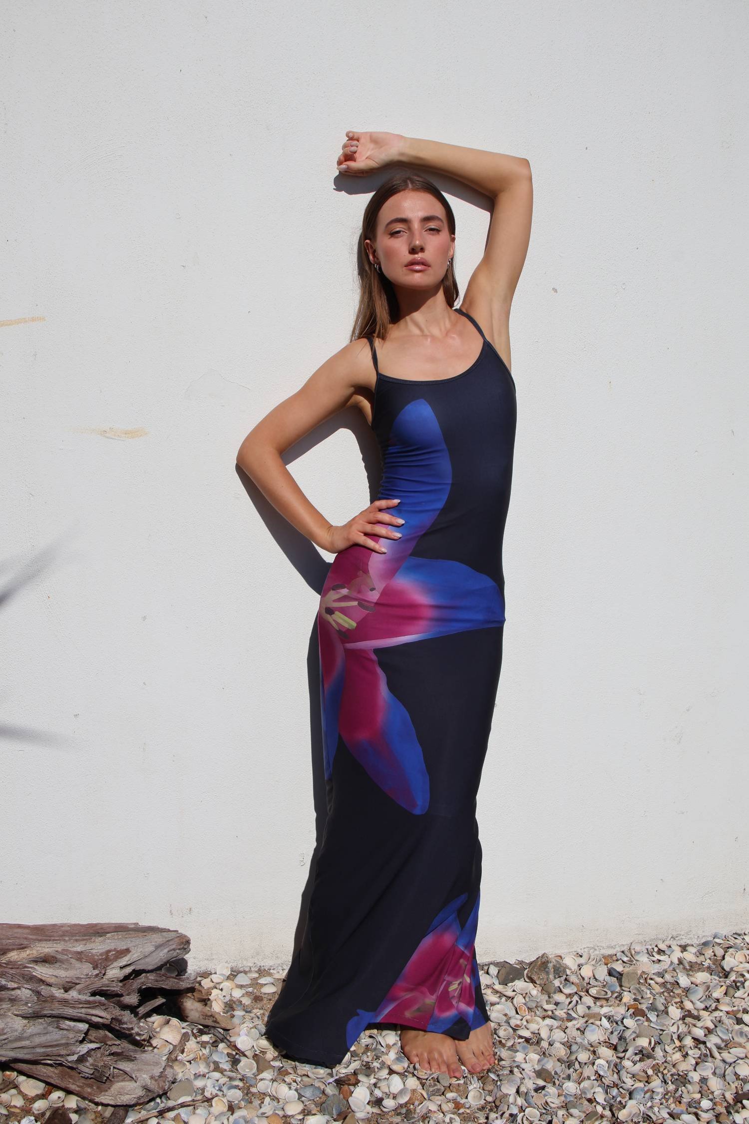 WITH HARPER LU SLIP DRESS - MIDNIGHT LILY FLORAL photo 7