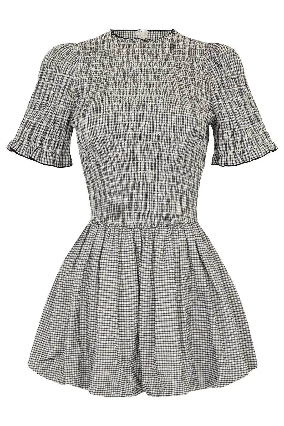 Apres Studio Gingham Bubble Mini Dress Print Size S / AU 8 photo 3