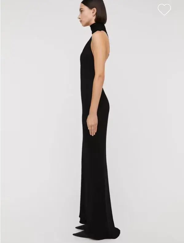 Scanlan Theodore Italian Knit Gown Black Size 12 photo 3