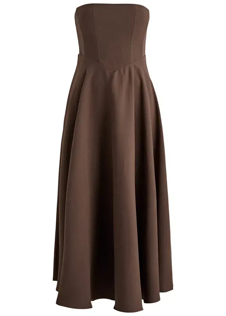 Odd Muse The Ultimate Strapless Jersey Midi Brown Size XS/AU 6 photo 5