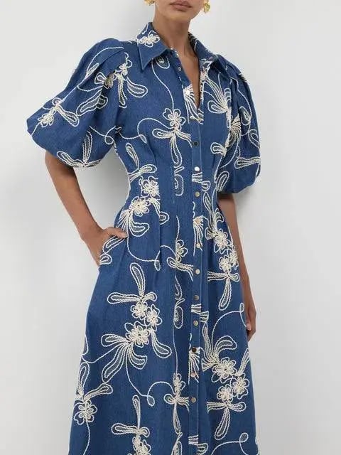 Sheike Hazel Denim Midi Dress Size AU 12 photo 2
