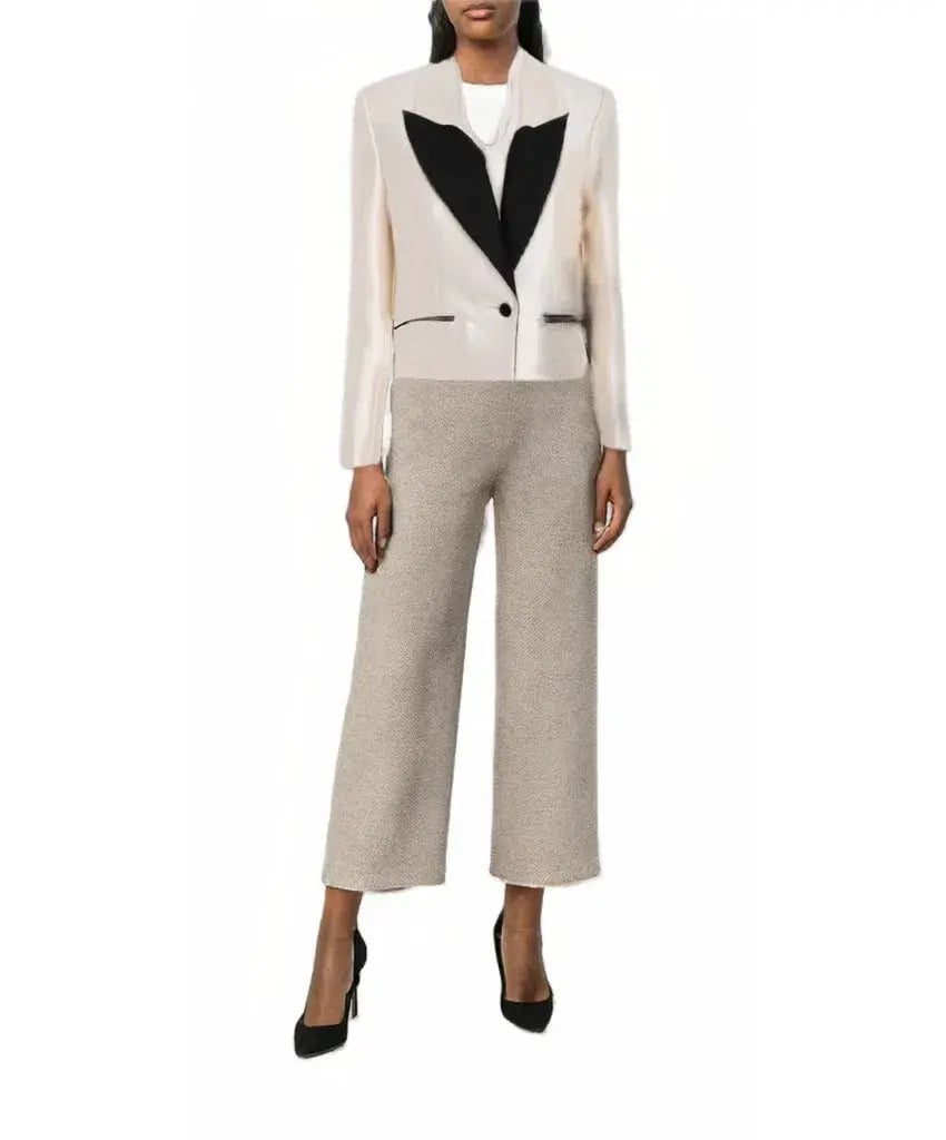 Zimmermann Cropped Tuxedo Jacket Milk Size 1 / Au 10 photo 4