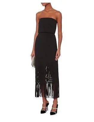 Dion Lee Strapless Laser Cut Dress Black Size AU 8 photo 3