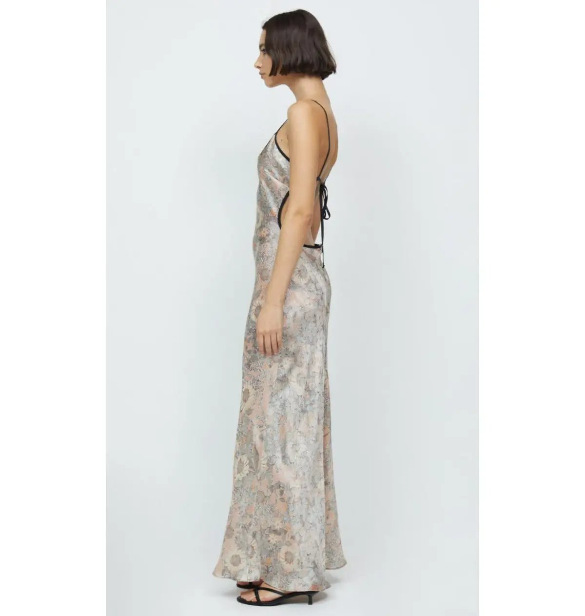 Bec & Bridge Nina Keyhole Maxi Dress Blush Jacquard Size AU 10 photo 2