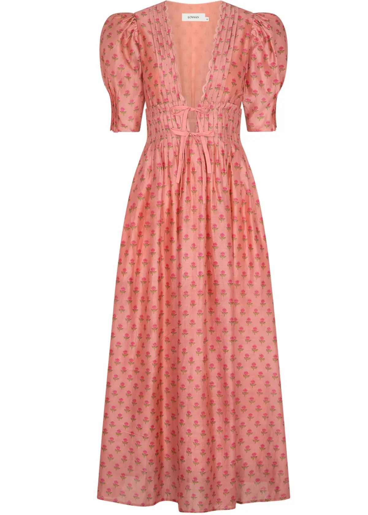 Lovaan Boehm Dress Tiny Rose Pink Size 12 photo 7