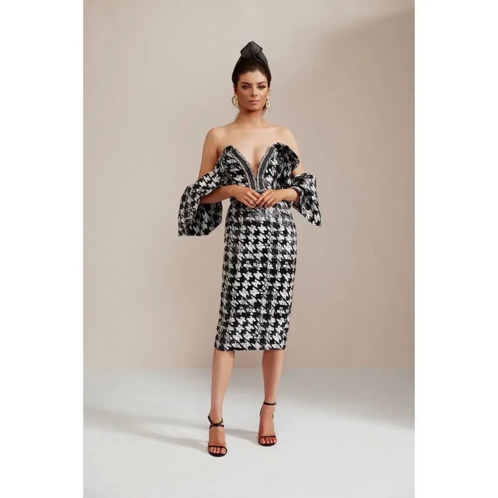 Eliya the Label Retribution Dress Black White  Size 8 photo 6