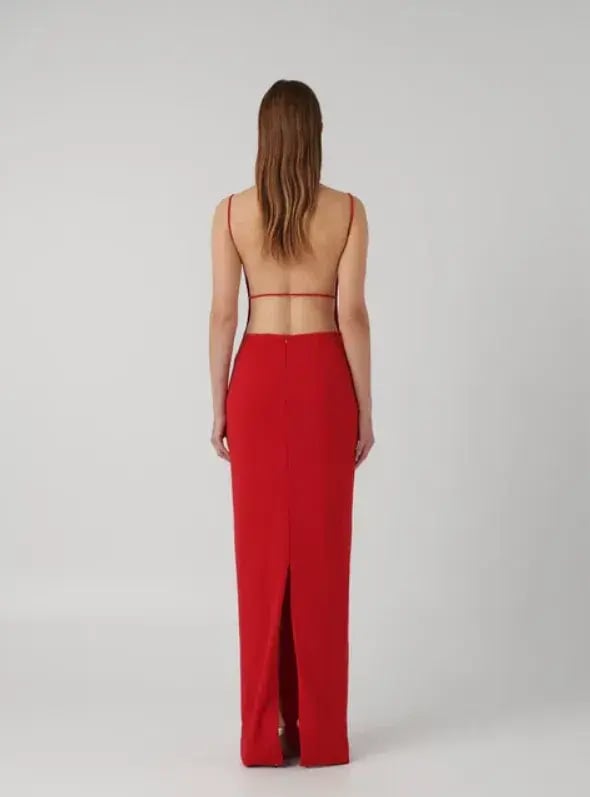 Effie Kats Gabbi Gown Maxi Red Size AU 14 photo 2