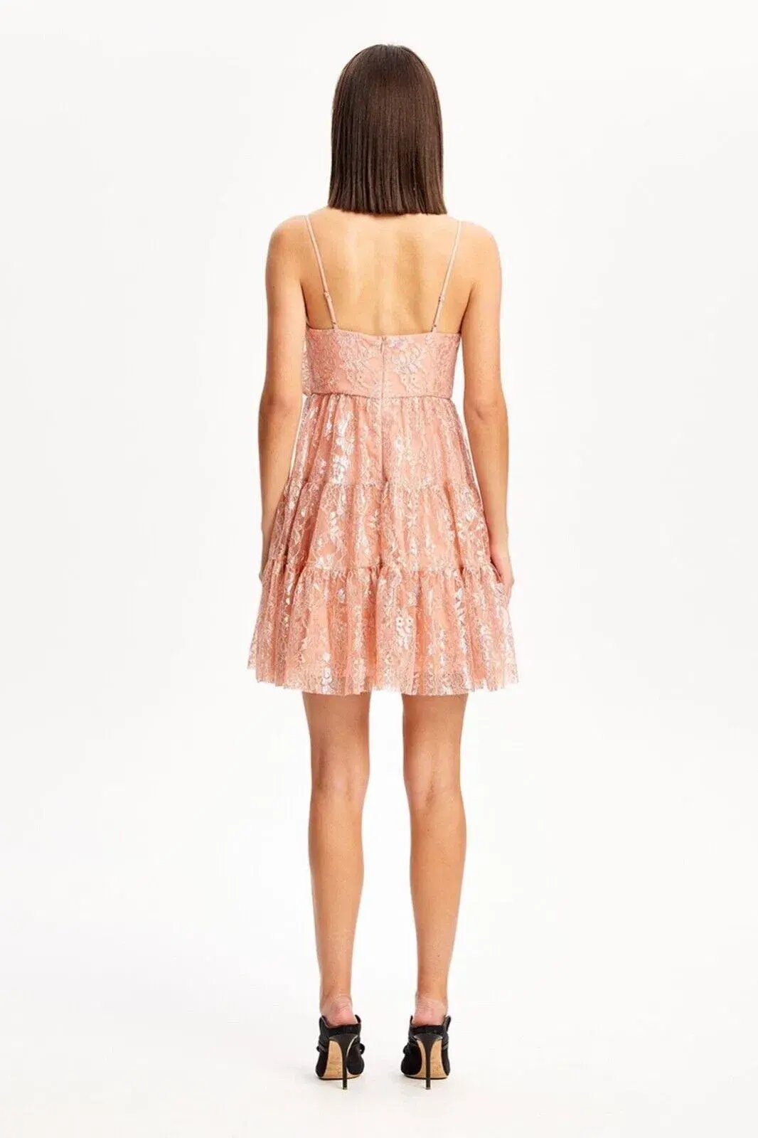 Alice McCall Slow Drives Bow Mini Dress Blush Size 14 photo 3