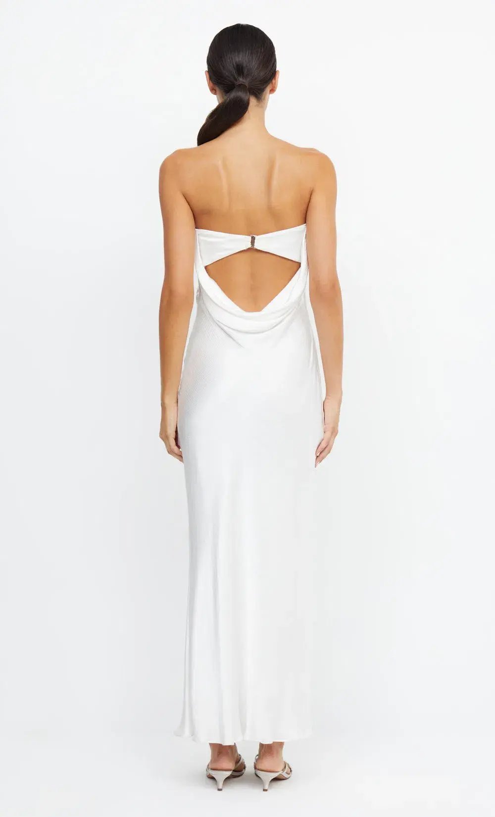 Bec & Bridge Moon Dance Strapless Maxi Dress in Ivory Size 8 photo 3
