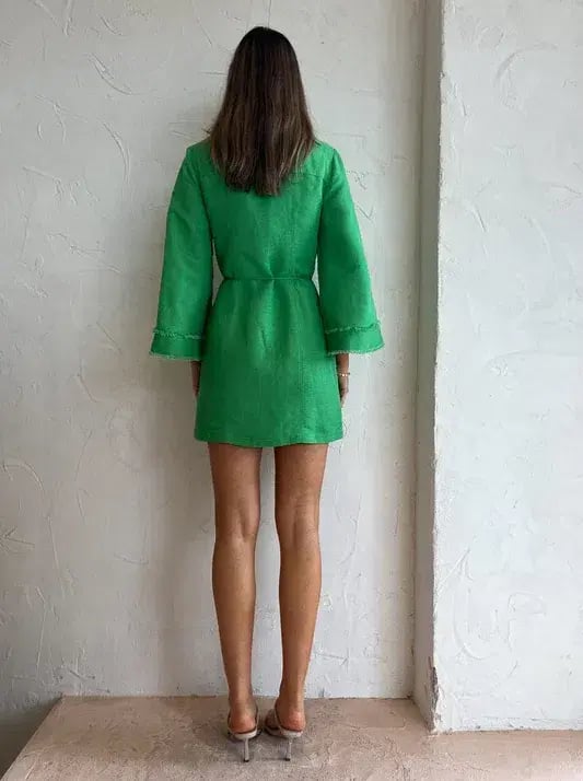 Significant Other Aleksandra Mini Dress in Sea Green Size 12 photo 2