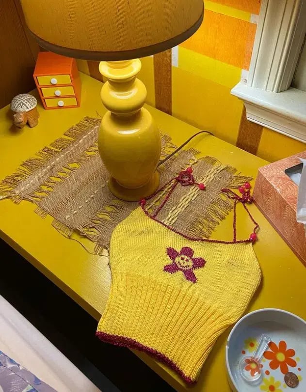 Stahl knit yellow daisy tank Top photo 4