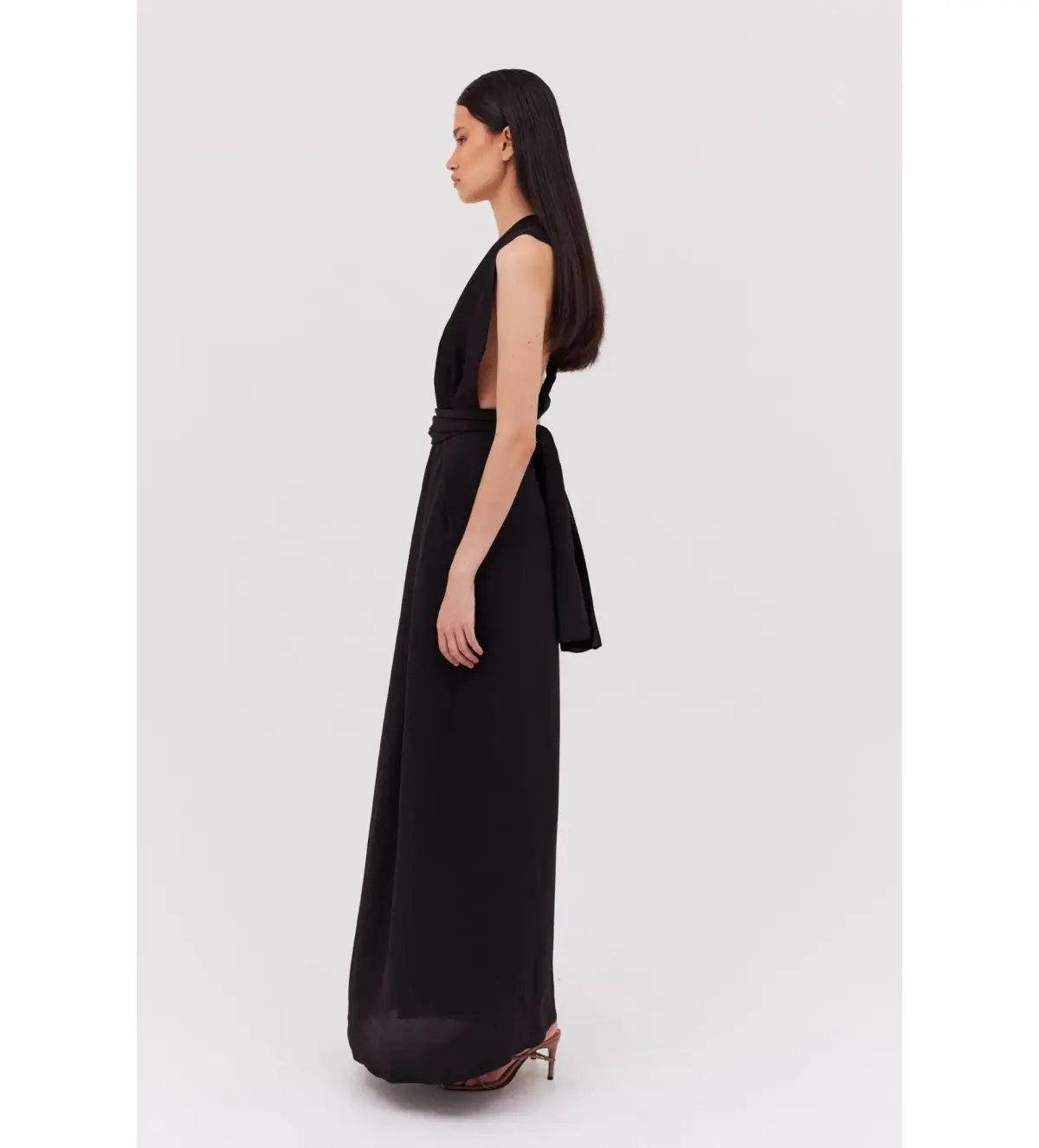 Bianca Spender Silk Cdc Ascendent Gown Black AU 8 photo 3