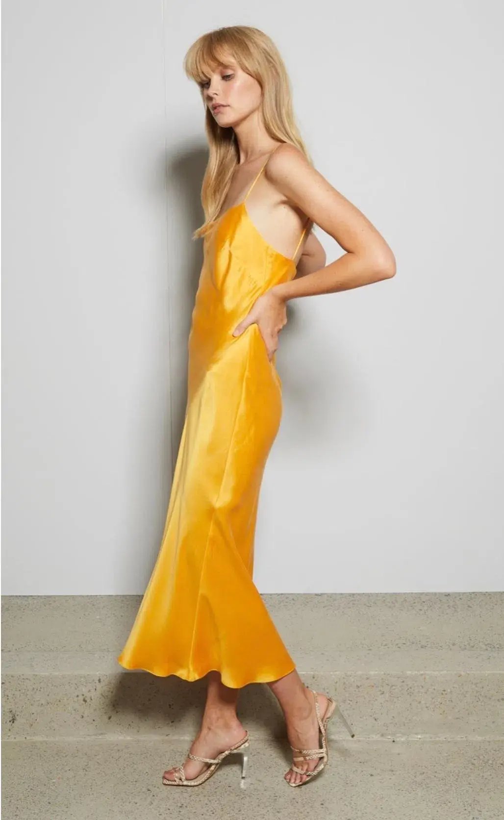 Bec & Bridge Classic Midi Dress Yellow Size 10 photo 2