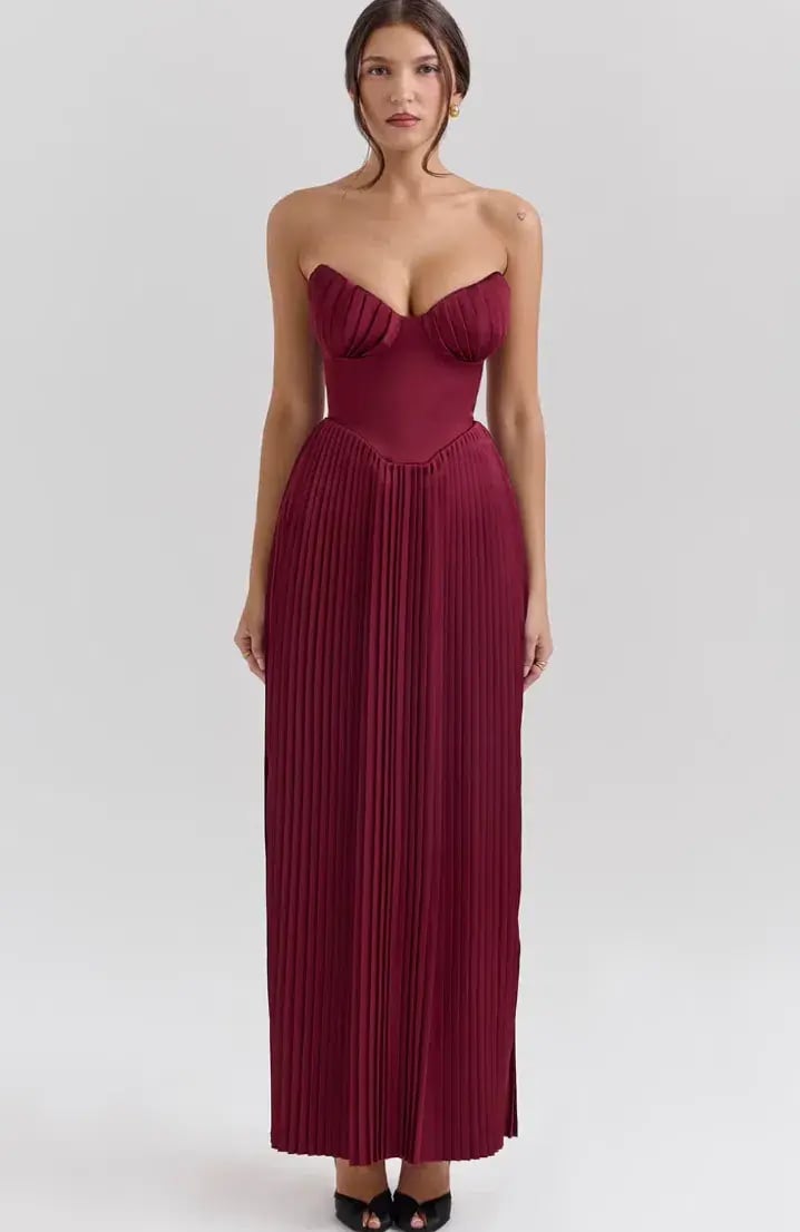 House Of CB Marcella Dress Berry Size S/AU 8 photo 4