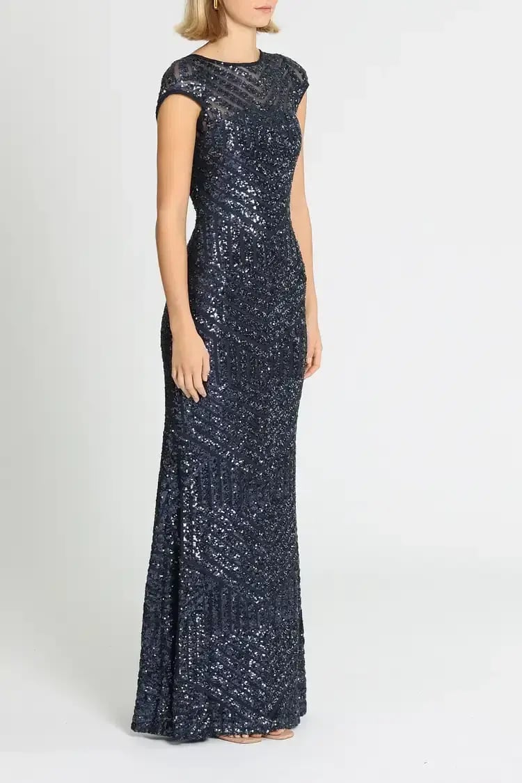 L'amour Grace Gown Navy Size AU 14 photo 2