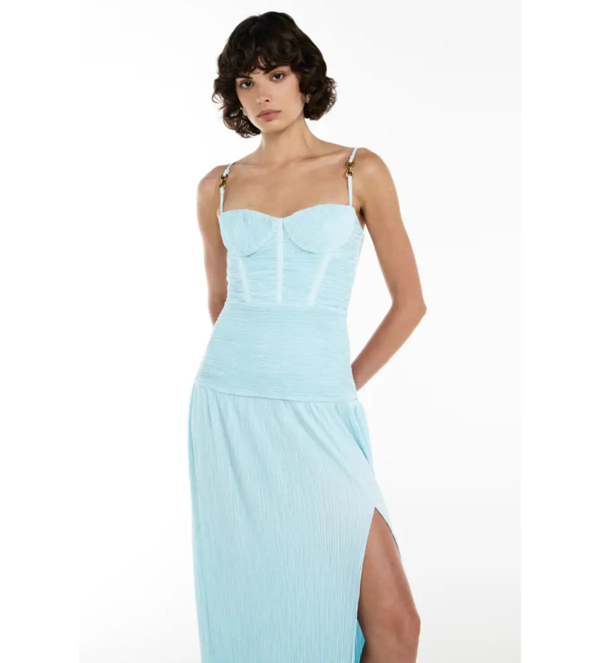 Manning Cartell Double Time Pleat Maxi Dress Acqua Spritz Size XS / AU 6 photo 3