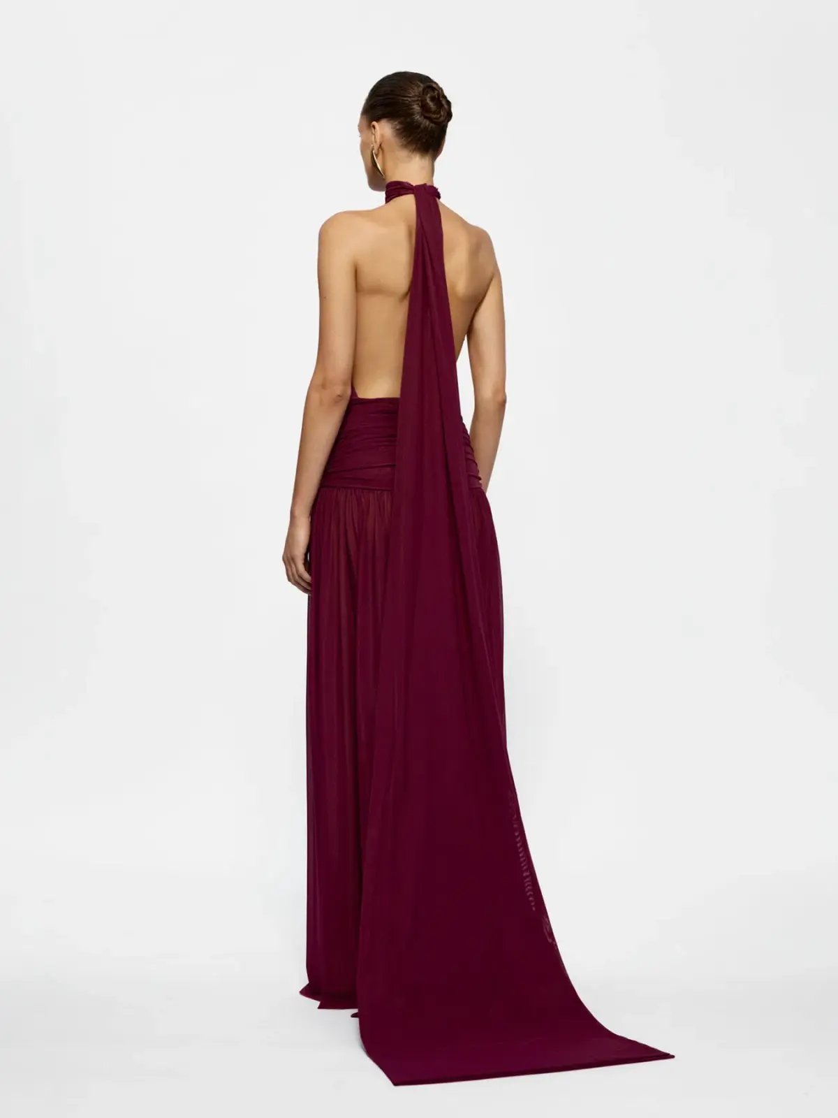 Effie Kats Verity Gown Maxi Dress in Burgundy Size L / AU 12 photo 3