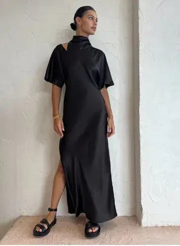 Camilla and Marc Sorrell Maxi Dress Chocolate Size 14 photo 5