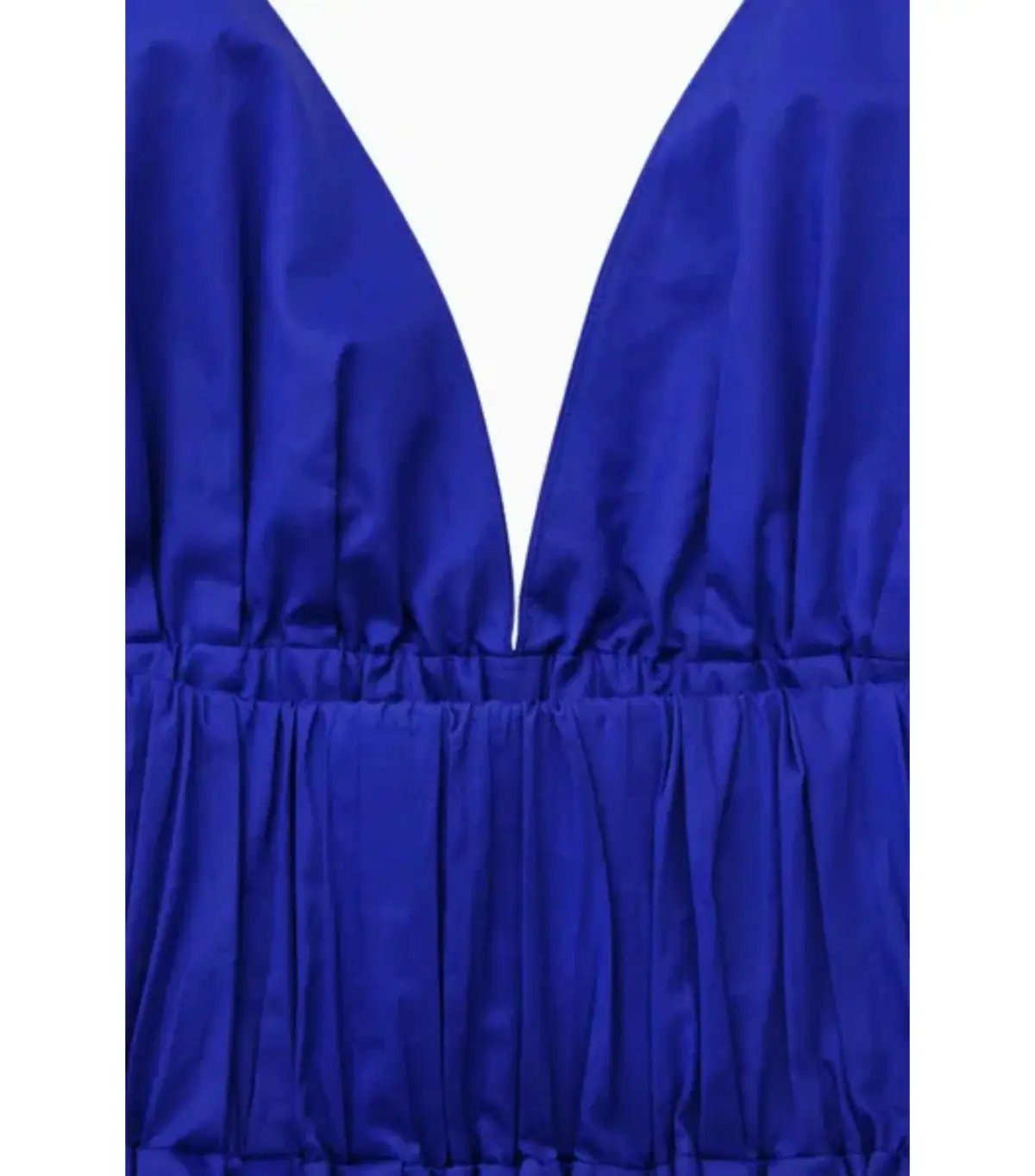 Cos Gathered Halterneck Midi Dress Bright Blue Size AU 10 photo 5