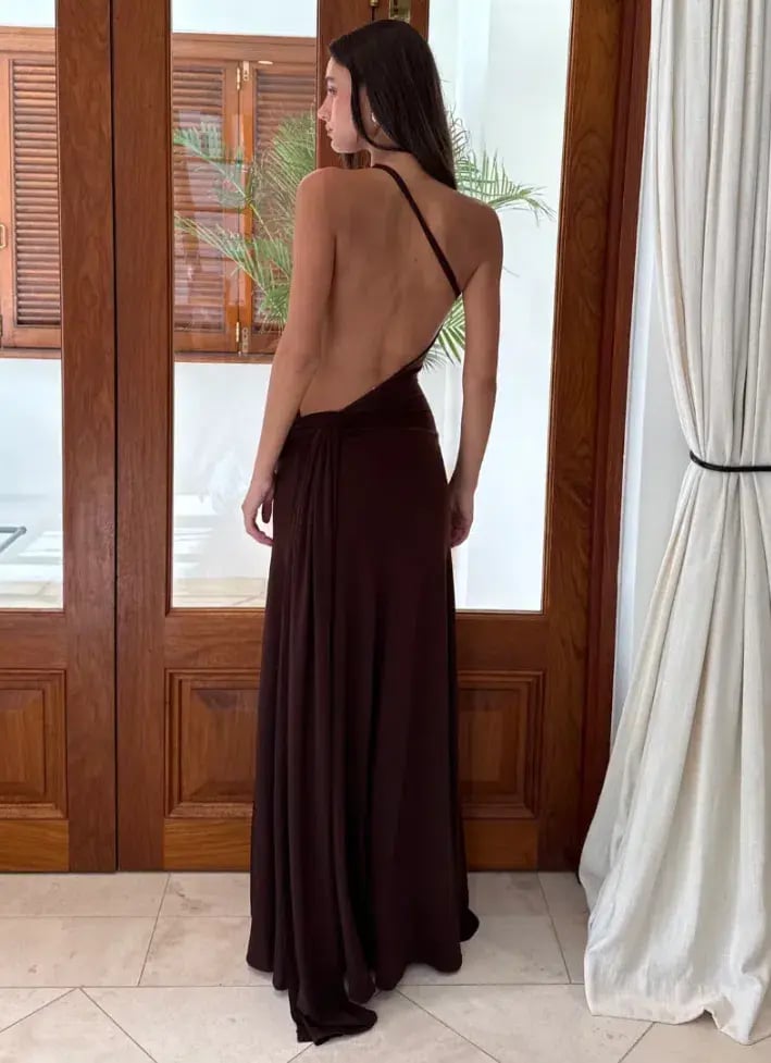 Ance Gria Gaia Gown Brown Size 8 photo 6
