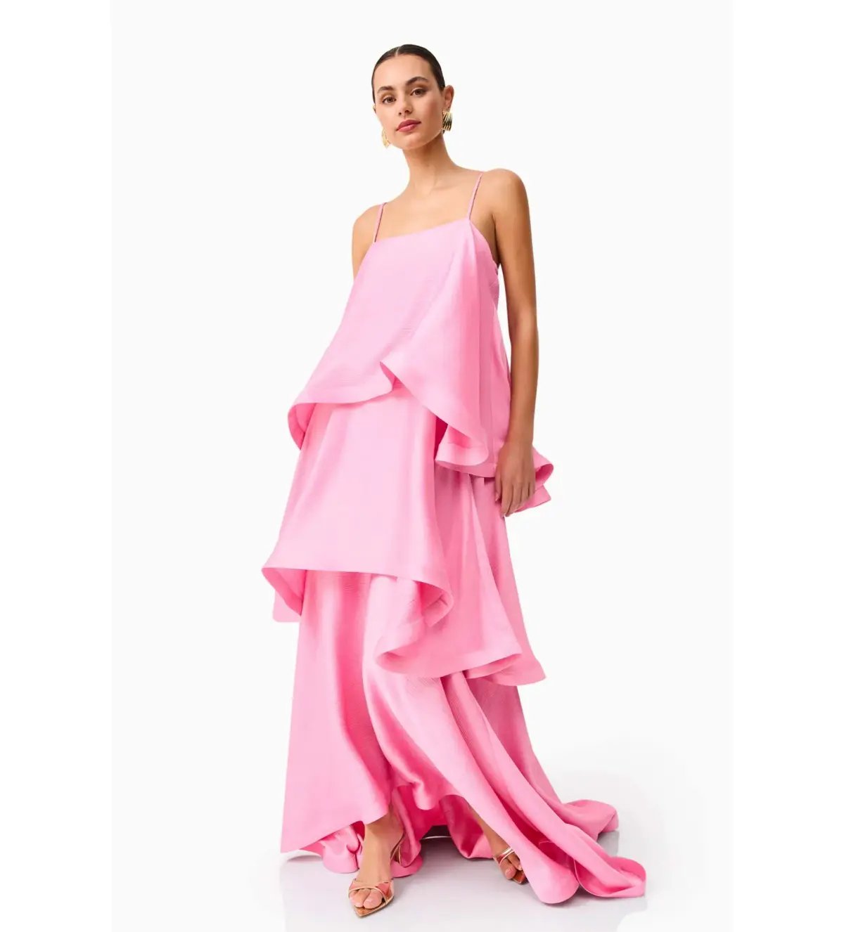 Elliatt Tilly Tiered Maxi Dress in Pink Size XS / AU6 photo 3